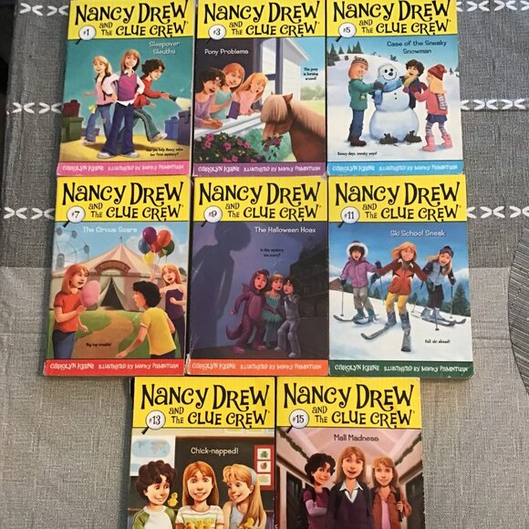 Hard to find Nancy Drew & Clue Crew Flip Book Lot--16 total books--Homeschooling